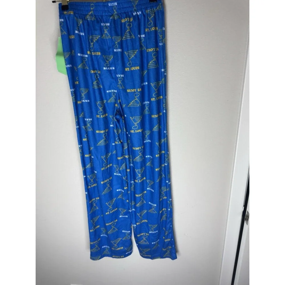 St. Louis Blues NHL Boys Pajama Pants Blue/Yellow/White XL (16/18) Licensed
